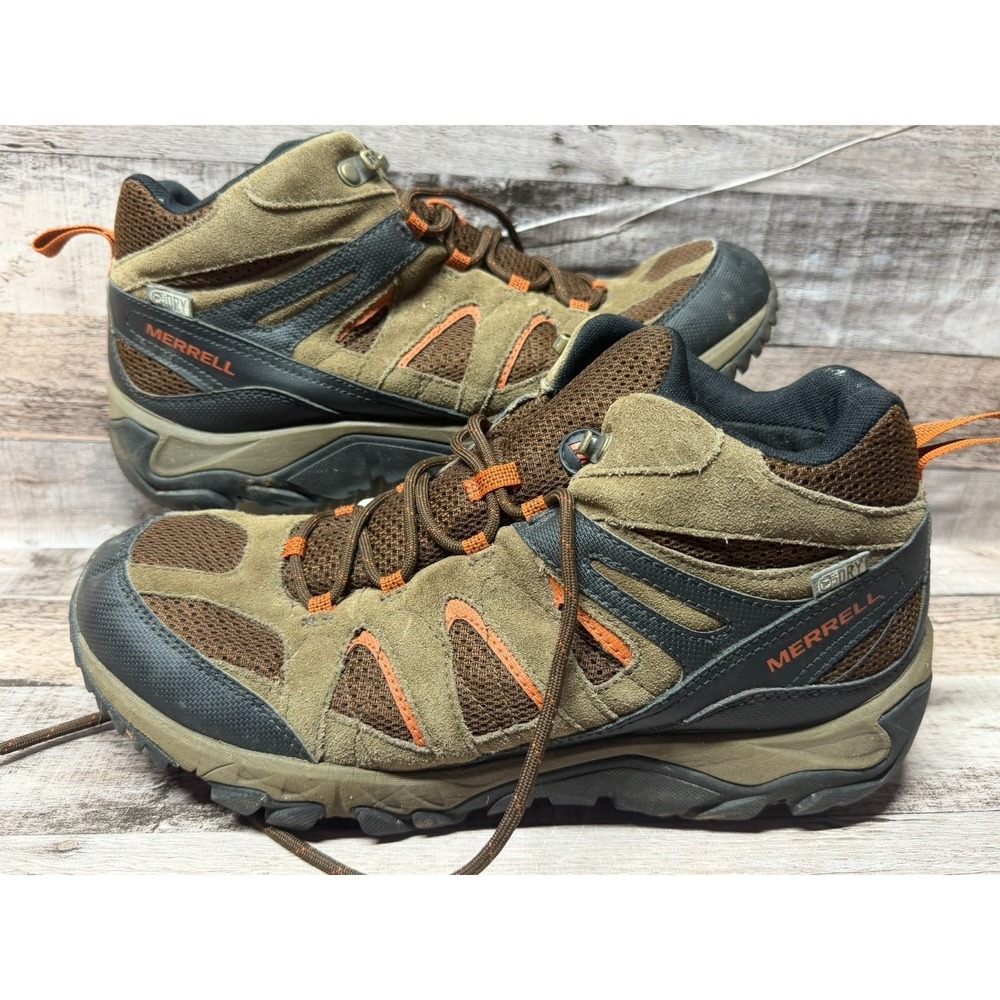 Merrell Men Hiking Performance Shoes Dry J09519‎ Size 11.5 Tan